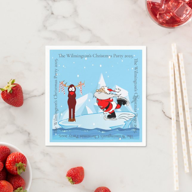 Servilleta De Papel Santa no puede patinar al Fiesta de los Navidades (In situ)