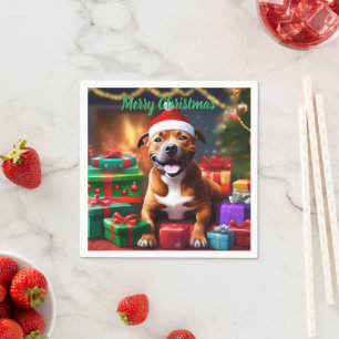 Servilleta De Papel "Santa Paws: La sorpresa festiva de un soldado"