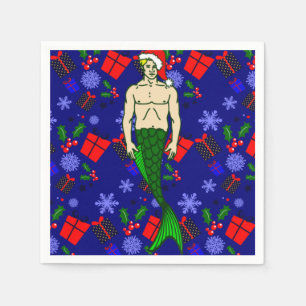Servilleta De Papel santa rubia merman feas navidades regalos de siren