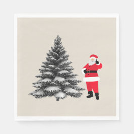 Servilleta De Papel Santa standing near pine tree