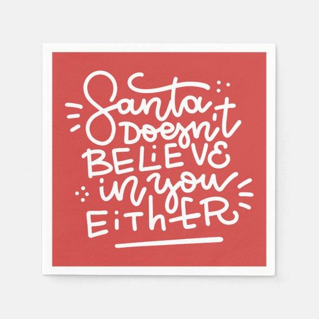 Servilleta De Papel Santa tampoco cree en ti (Anverso)