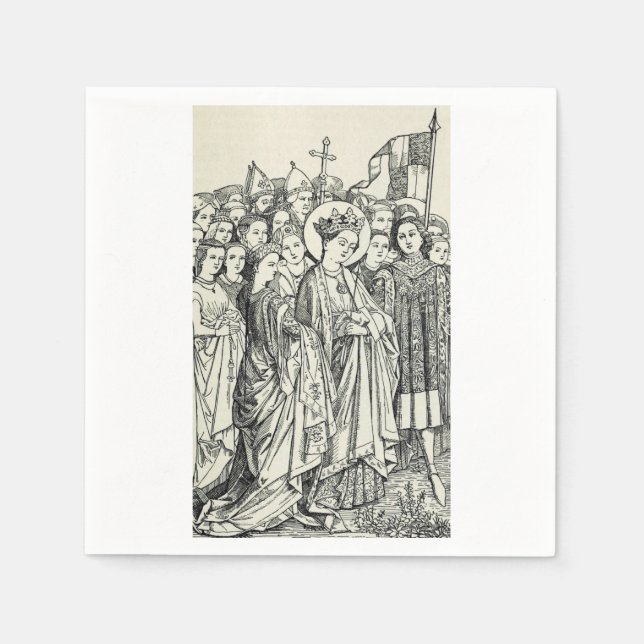 Servilleta De Papel Santa Úrsula virgen y mártir (Anverso)