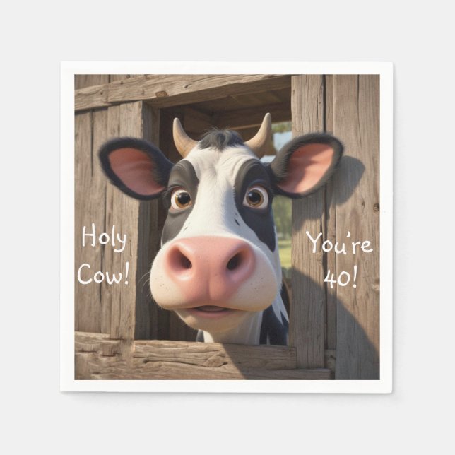 Servilleta De Papel Santa vaca, tienes 40 años (Anverso)