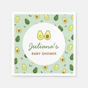 Servilleta De Papel Santo Guacamole Aguacate Green Baby Shower
