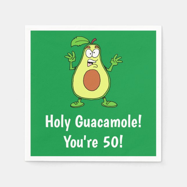 Servilleta De Papel Santo Guacamole Eres 50 aguacates divertidos (Anverso)