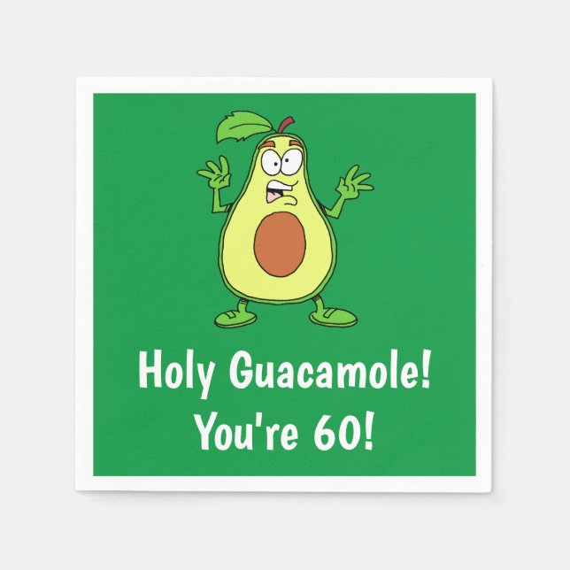 Servilleta De Papel Santo Guacamole Eres 60 Funny Aguacates (Anverso)