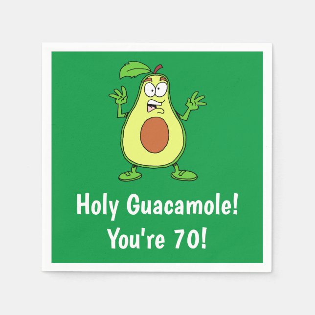 Servilleta De Papel Santo Guacamole Eres 70 Funny Aguacates Napkins (Anverso)
