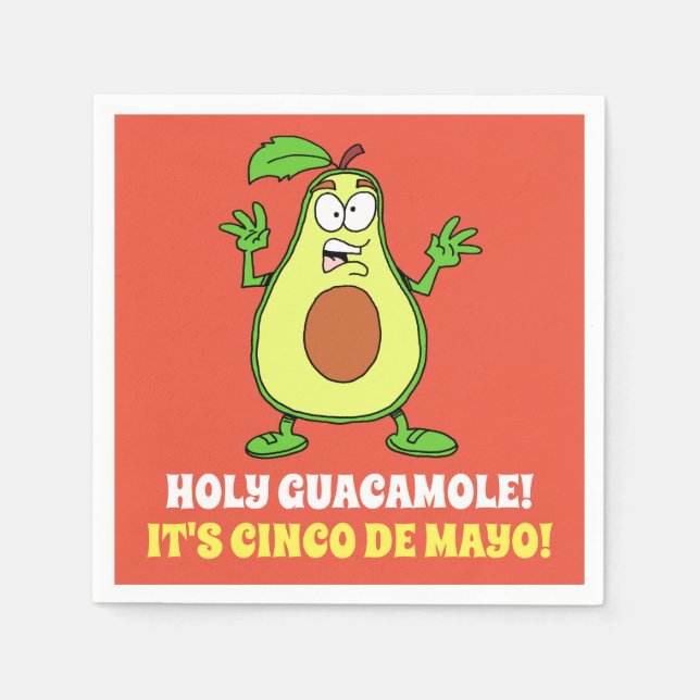 Servilleta De Papel Santo Guacamole es Cinco De Mayo (Anverso)