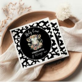 Servilleta De Papel Santo Vaca Soy un Chica de Vaca Primer Cumpleaños