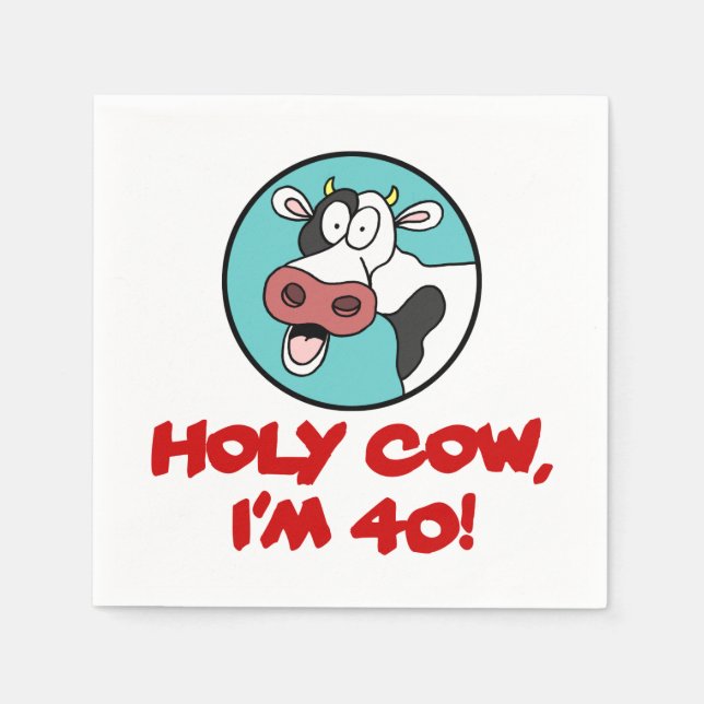 Servilleta De Papel Santo Vaca Tengo 40 vacas Personalizados divertida (Anverso)