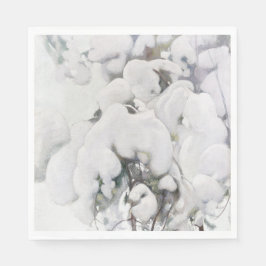 Servilleta De Papel Saplings de pinos cubiertos de nieve (por Pekka Ha