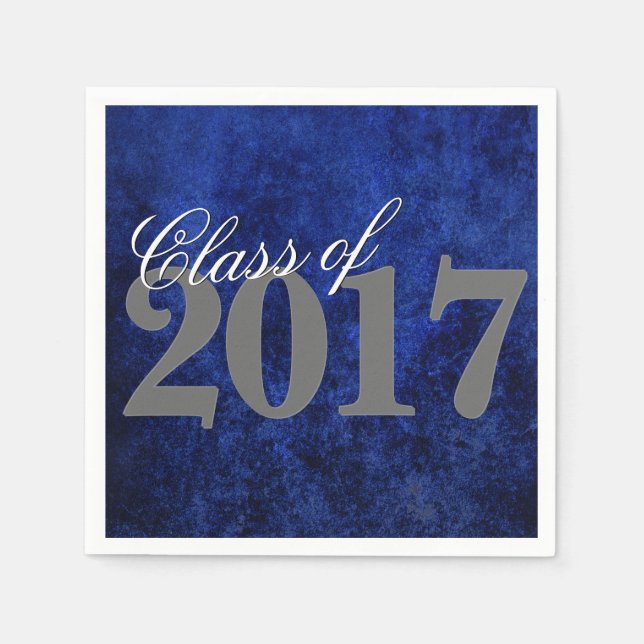 Servilleta De Papel Sapphire Grad | Blue Royal Cobalt Azure Year (Anverso)