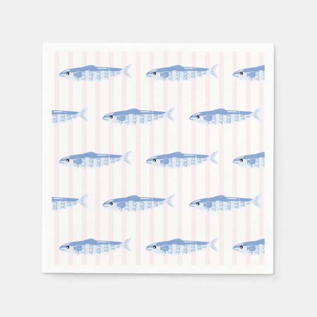 Servilleta De Papel Sardinas Empacadas con Amor Despedida de Soltera (Anverso)