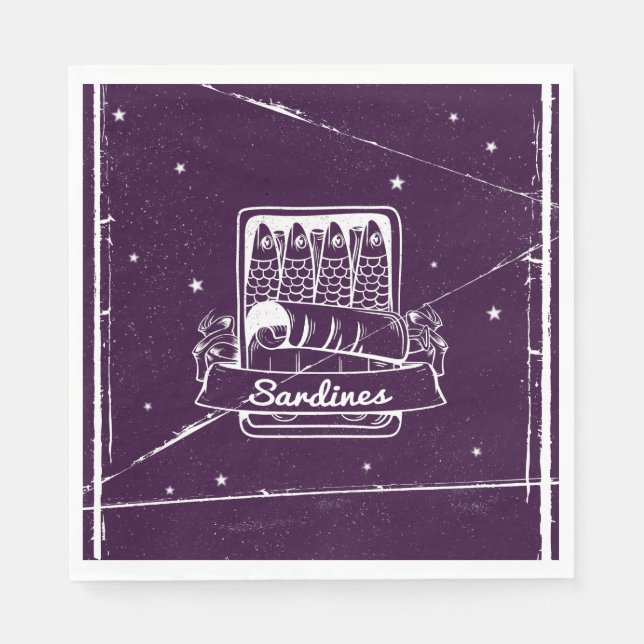 Servilleta De Papel Sardinas en lata con problemas (Anverso)