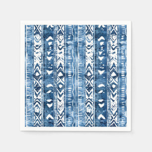 Servilleta De Papel Sashiko azul y blanco para entretener en la costa
