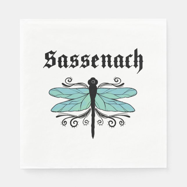 Servilleta De Papel Sassenach Dragonfly Outlander Amber Blue Sweatshir (Anverso)