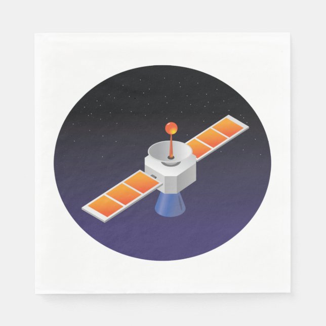 Servilleta De Papel Satélite en el espacio (Anverso)