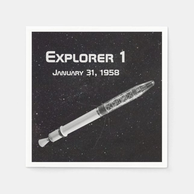 Servilleta De Papel Satélite Explorer 1 (Anverso)