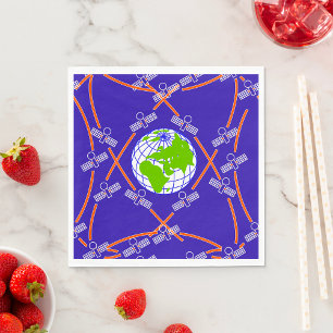 Servilleta De Papel Satélites orbitando la Tierra