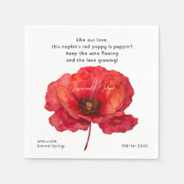 Servilleta De Papel Scarlet Petal Elegance