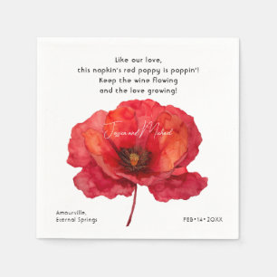 Servilleta De Papel Scarlet Petal Elegance