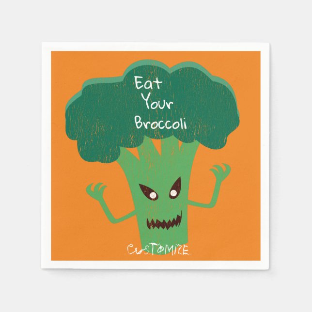 Servilleta De Papel Scary Broccoli Thunder_Cove (Anverso)
