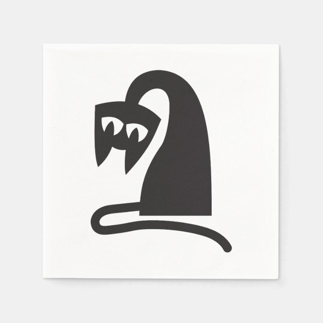 Servilleta De Papel Scary Cat (Anverso)