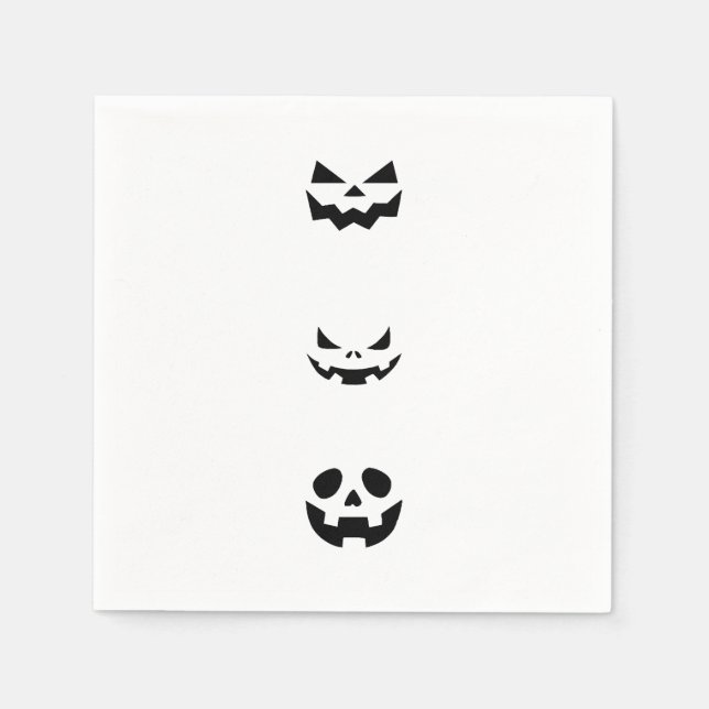 Servilleta De Papel Scary Halloween Faces (Anverso)