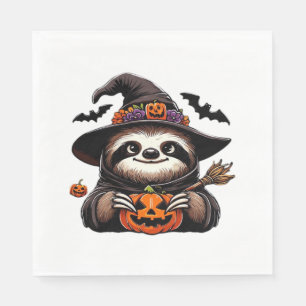 Servilleta De Papel Scary Halloween Sloth Witch Gorra disstume espeluz
