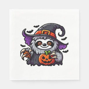 Servilleta De Papel Scary Halloween Sloth Witch Gorra disstume espeluz