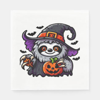 Servilleta De Papel Scary Halloween Sloth Witch Hat Costume Spooky Sea