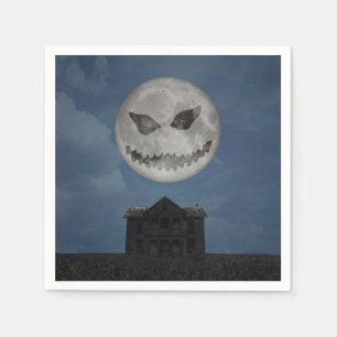 Servilleta De Papel Scary Jack O Lantern Halloween Moon