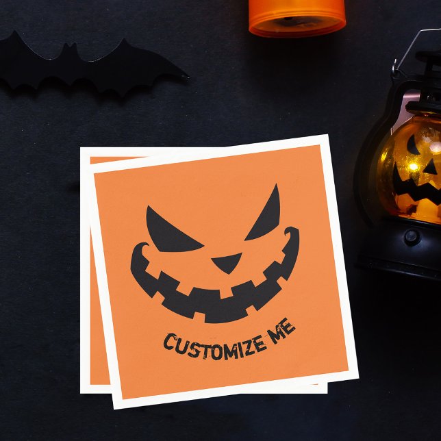 Servilleta De Papel Scary Jack O Lantern Personalizado Naranja Hallowe (Subido por el creador)