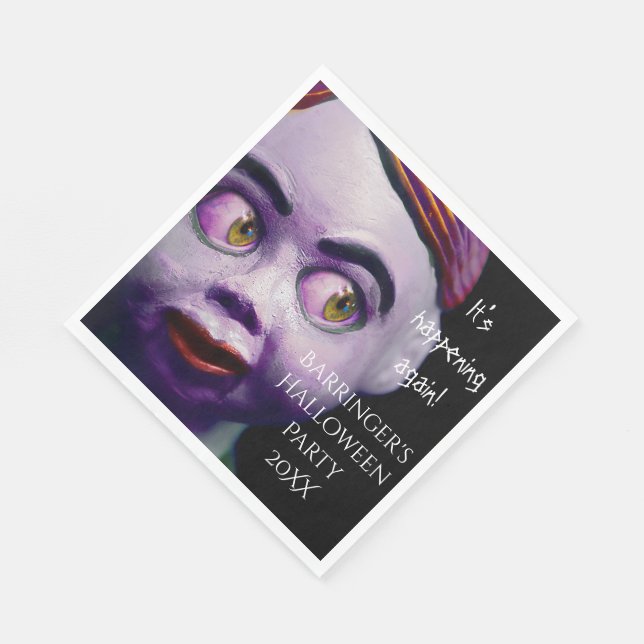 Servilleta De Papel Scary Puppet Doll Creepy Halloween (Esquina)