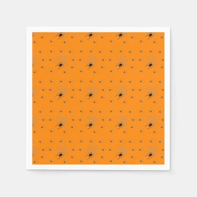 Servilleta De Papel Scary Spider Halloween diseño (Anverso)