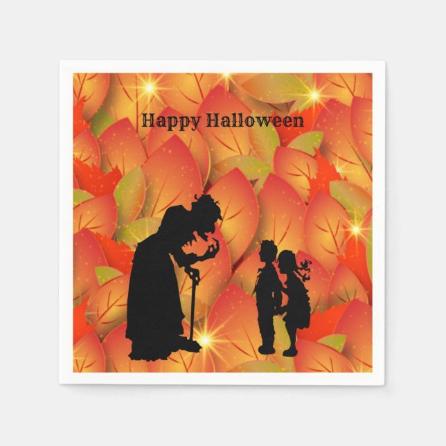 Servilleta De Papel Scary Witch Halloween Paper Napkins (Anverso)