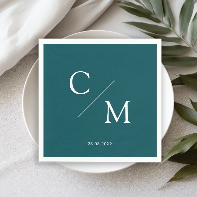 Servilleta De Papel Schlicht elegante Monogramm Serviette (Subido por el creador)