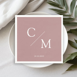 Servilleta De Papel Schlicht elegante Monogramm Serviette