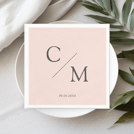 Servilleta De Papel Schlicht elegante Monogramm Serviette