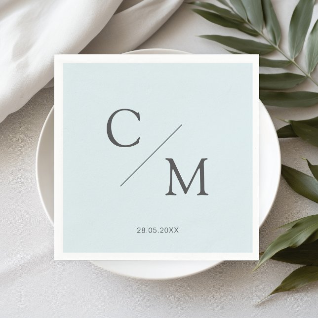 Servilleta De Papel Schlicht elegante Monogramm Serviette (Subido por el creador)