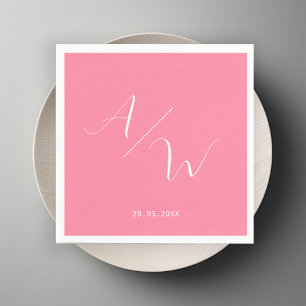 Servilleta De Papel Schlicht elegante Monogramm Serviette