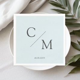 Servilleta De Papel Schlicht elegante Monogramm Serviette