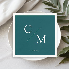 Servilleta De Papel Schlicht elegante Monogramm Serviette