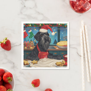 Servilleta De Papel Schnauzer gigante de repostería navideña: Navidad