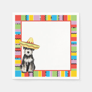 Servilleta De Papel Schnauzer miniatura de la fiesta