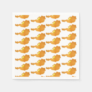 Servilleta De Papel Schnitzel vienés - Mapa De Austria