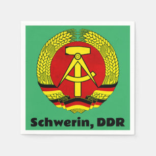 Servilleta De Papel Schwerin, DDR, Schwerin, Alemania, Ossi de Alemani