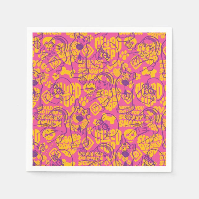 Servilleta De Papel Scooby-Doo | Funky Flower Pattern (Anverso)