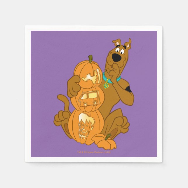 Servilleta De Papel Scooby-Doo | Jack-O-Lantern de Halloween (Anverso)