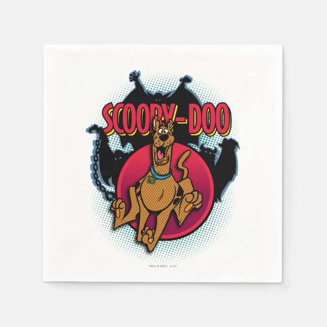 Servilleta De Papel Scooby-Doo Running From Ghosts Graphic (Anverso)